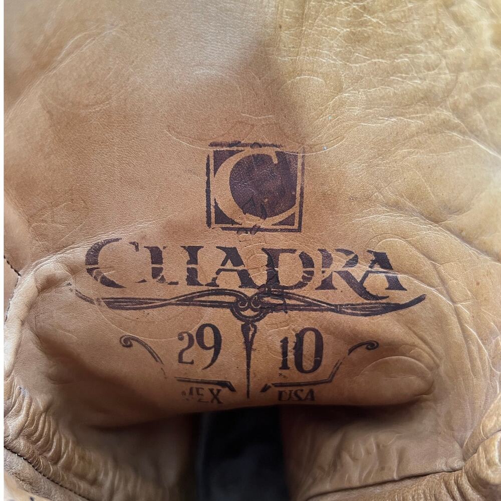 Cuadra Men’s Stingray Black Leather Square Toe Cowboy Boot Size US 10 D - Picture 10 of 11